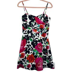 Babydoll Floral Tank Dress Womens 12 Summer Fun Y2K Festival Beachy
